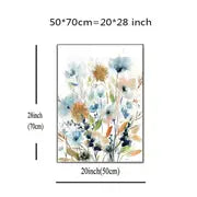 HD Watercolor Floral Botanical Canvas Wall Art Prints