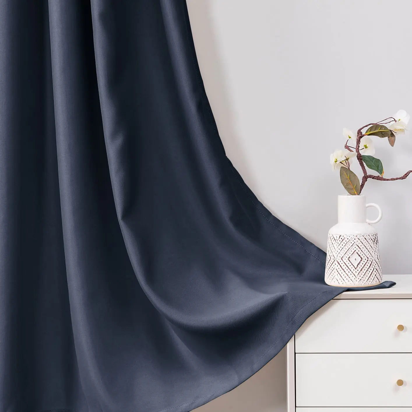 Minimalist Solid Color Blackout Curtains