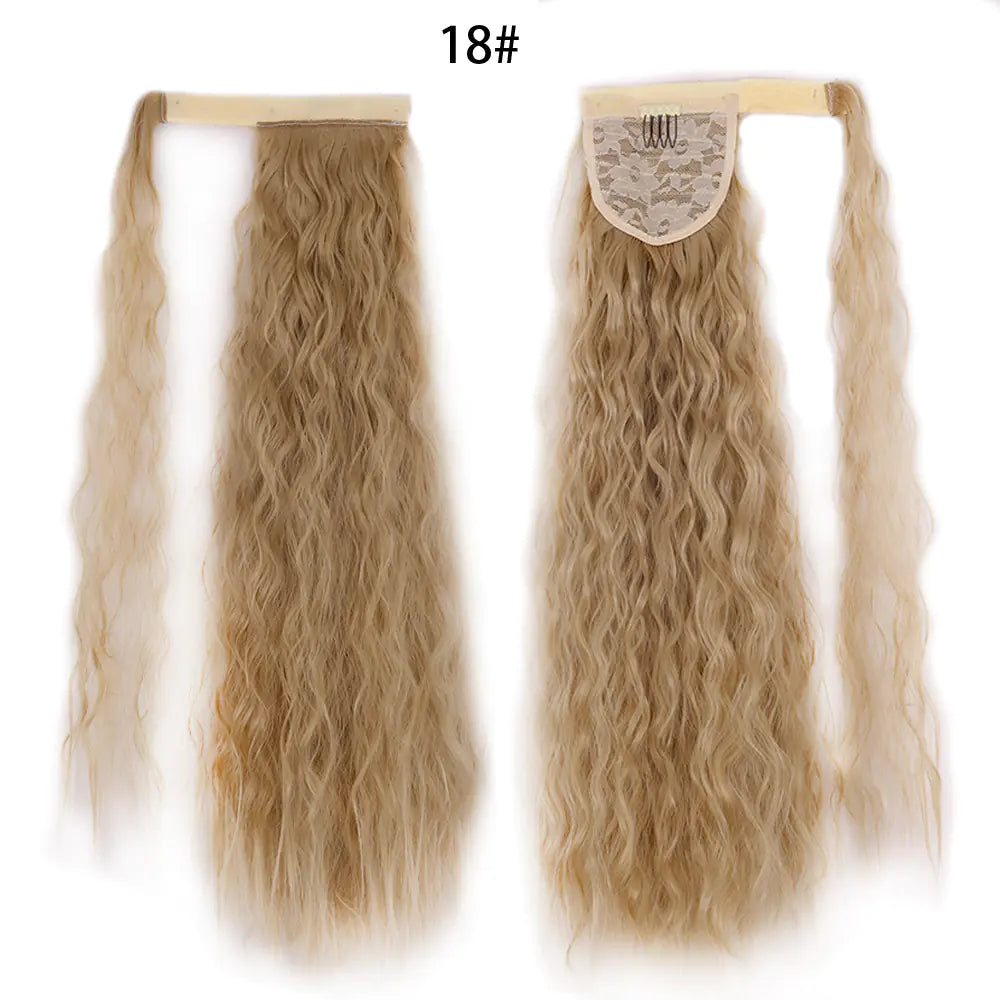 Water Wave Ponytail Wig with Velcro Band (High Temp Fiber)