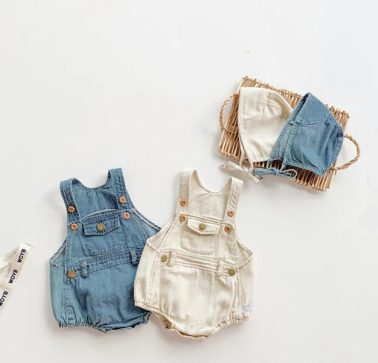 Denim Romper with Strap (One Set)