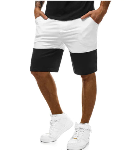Men's Casual Color Block Five Point Shorts