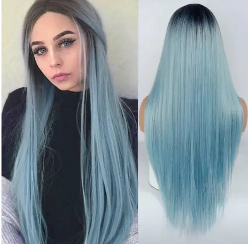 Medium Gradient Long Straight Hair High-Temperature Wire