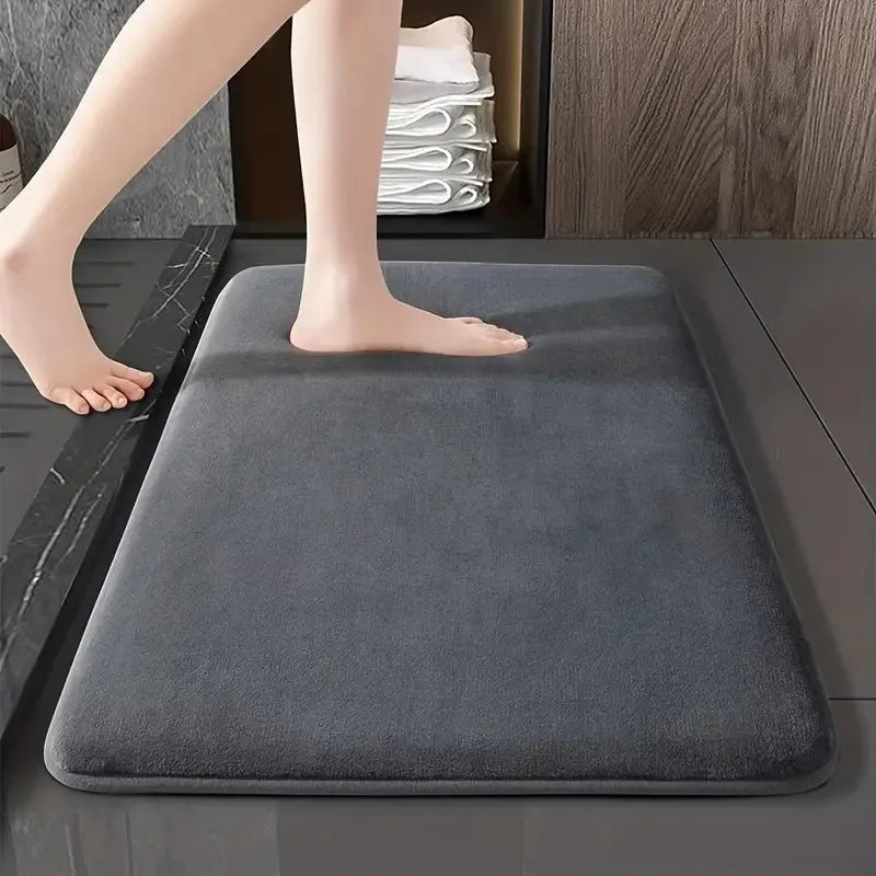 Non-Slip Absorbent Velvet Bathroom Floor Mat