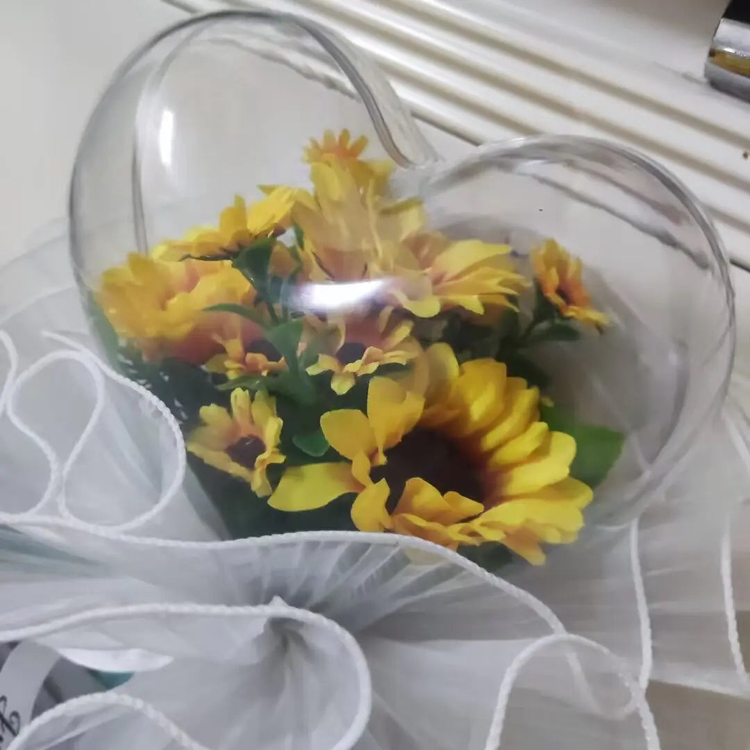 Acrylic Heart-Shaped Bubble Ball with Handle Gift Box