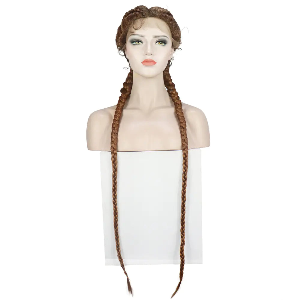 Front Lace Wig with Two Braids and Headband