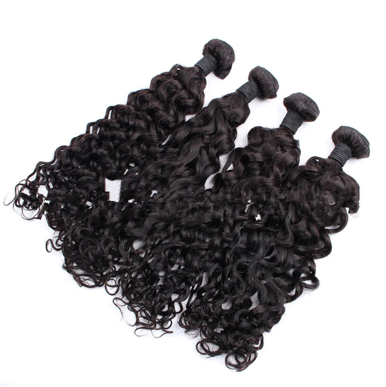 Real Hair Extension Curtain - Natural Color Spiral Curly