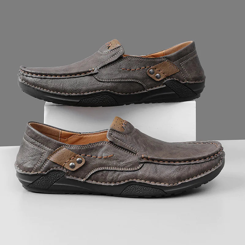 Men's Leather Dress Shoes - Business Slip-On Loafers
