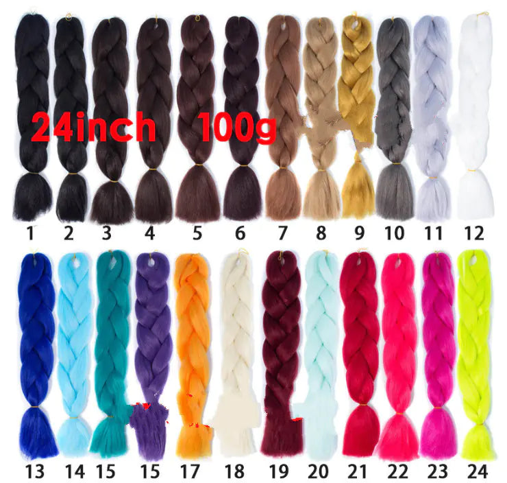 African Black Braid High-Temperature Synthetic Wig