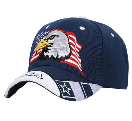 Embroidered Eagle Baseball Cap for Summer Outdoor Use