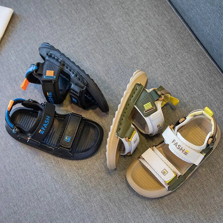 Boys' Soft Bottom Summer Beach Sandals for School