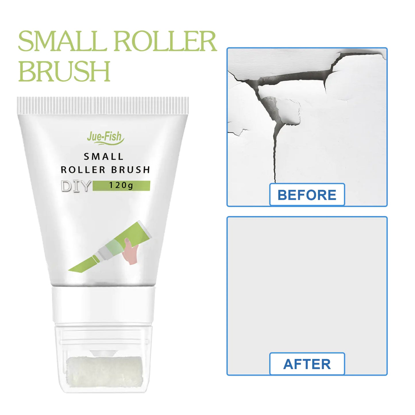 Jue Fish White Wall Paint Touch-Up Mini Roller Brush