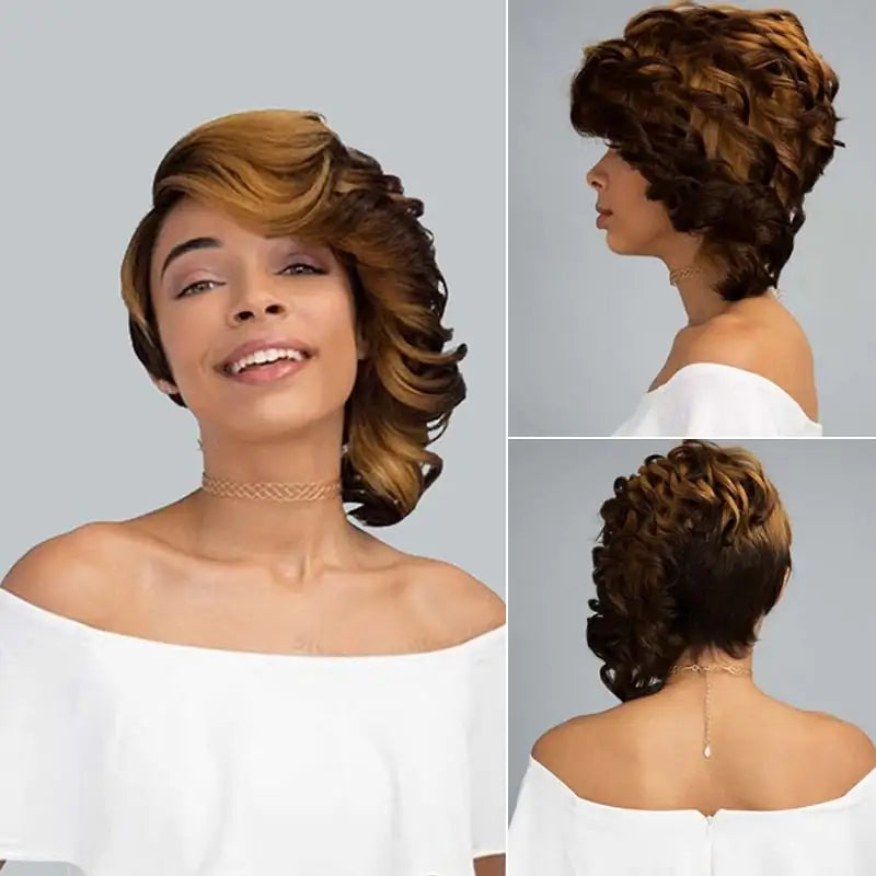 Colorful Fluffy Long Curly Hair Headgear