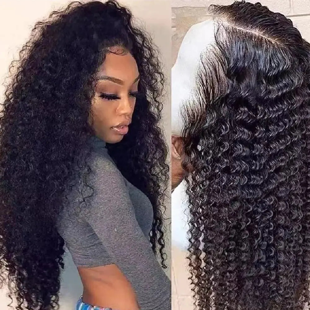 Afro-American Women's Curly Hair with Parting Style