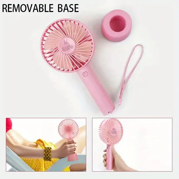 Mini USB Rechargeable Handheld Electric Fan (1pc)