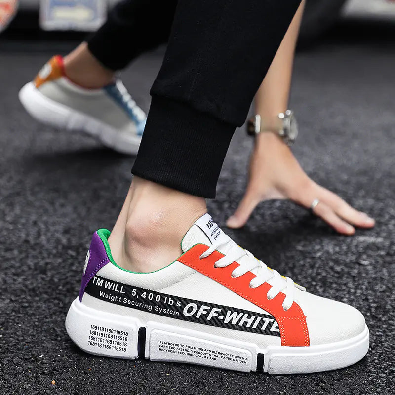 Men's Low-Top Canvas Sneakers - Trendy Summer Style