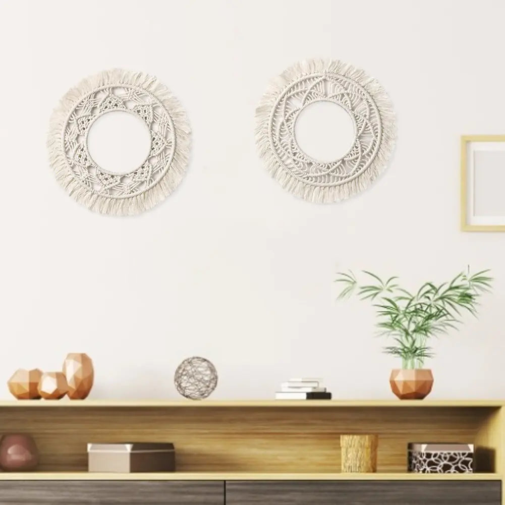Cotton Rope Round Wall Hanging Decor