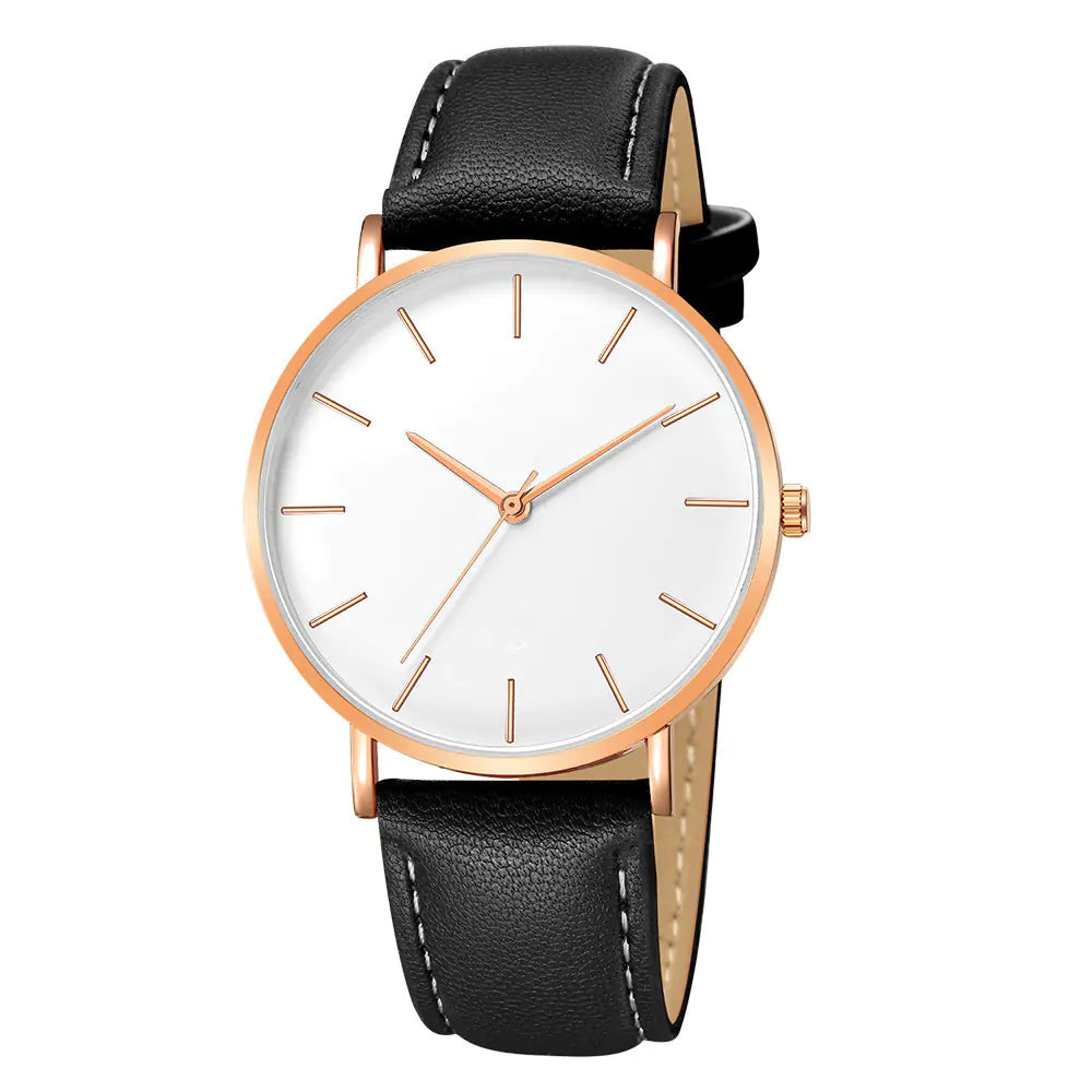 Casual Men's Business Quartz Watch with Fashion Belt