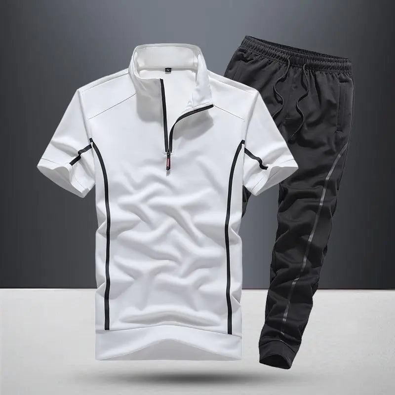 Men's Spring/Summer Casual Running Suit - Short Sleeve