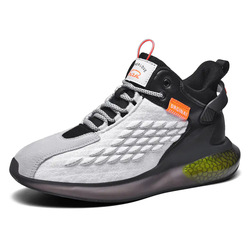 Men's Breathable Luminous Mid-Top Sneakers (Casual)