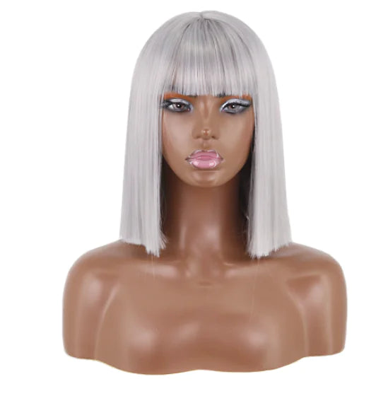 Wig Headgear with Bangs for Shoulders and Clavicle