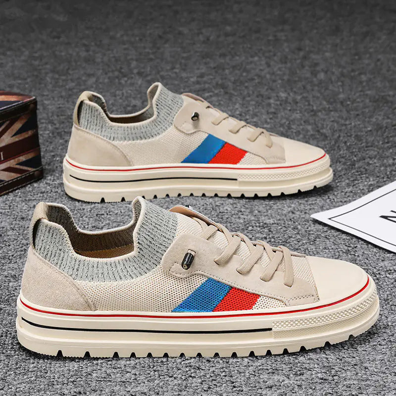 Men's Summer Breathable Canvas Lace-Up Loafers