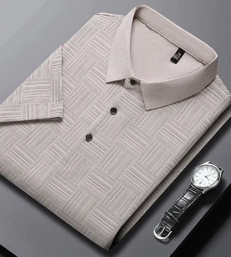 Men's Textured Polo Shirt (Short Sleeve, One Piece)