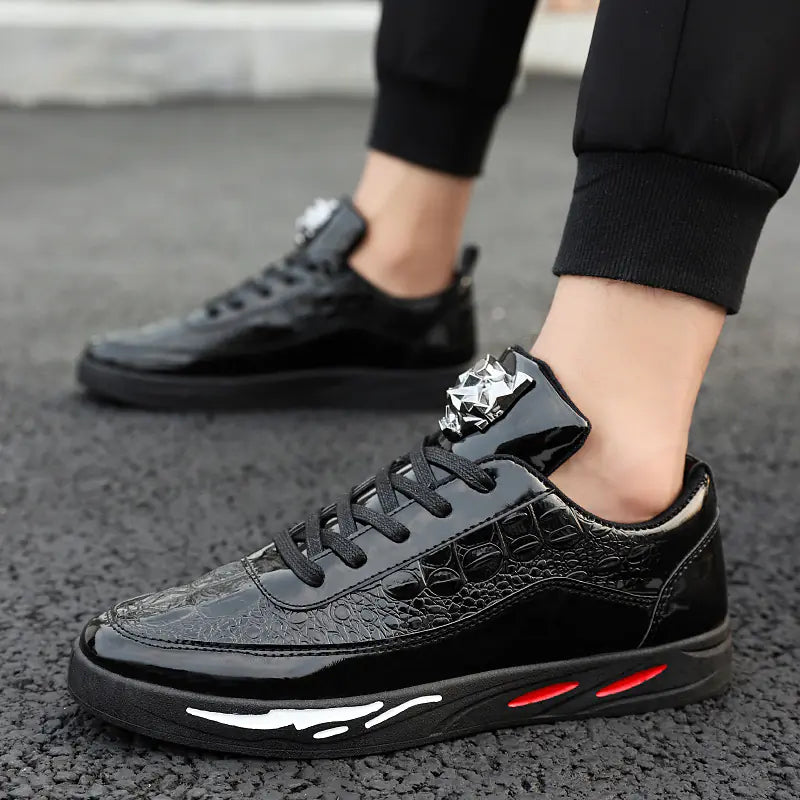 Men's Trendy Patent Leather Casual Shoes