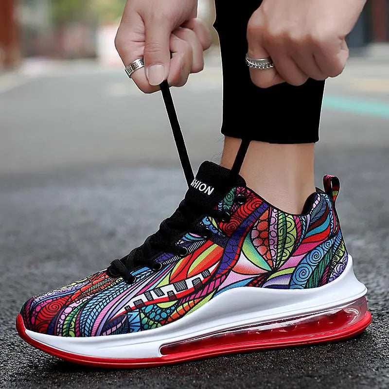 Colorful Low-Top Basketball Sneakers with Air Cushion