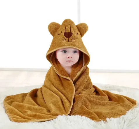 Cartoon Hooded Towel for Infants (80cm x 80cm)
