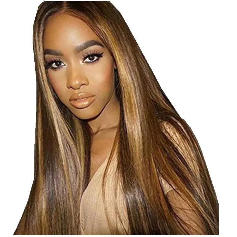 Mid-Length Straight Hair Fashion in Chemical Fiber