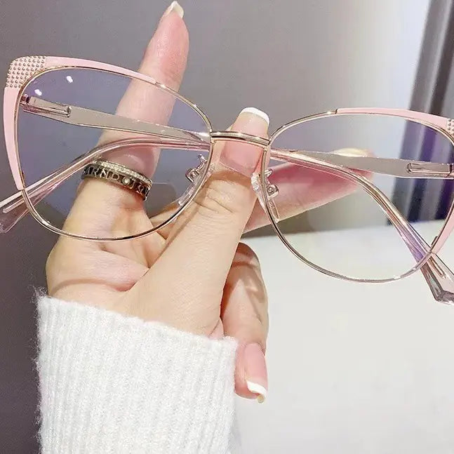 H 7151 Cat Eye Glasses for Men and Women, Anti-Blue Light