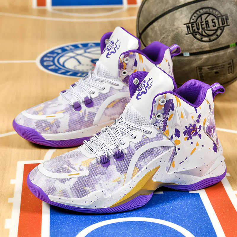 New High-Top Basketball Shoes for Boys (Mesh)