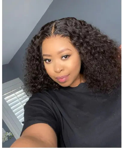 Synthetic Lace Front Wig - Curly Braided Women's Hair