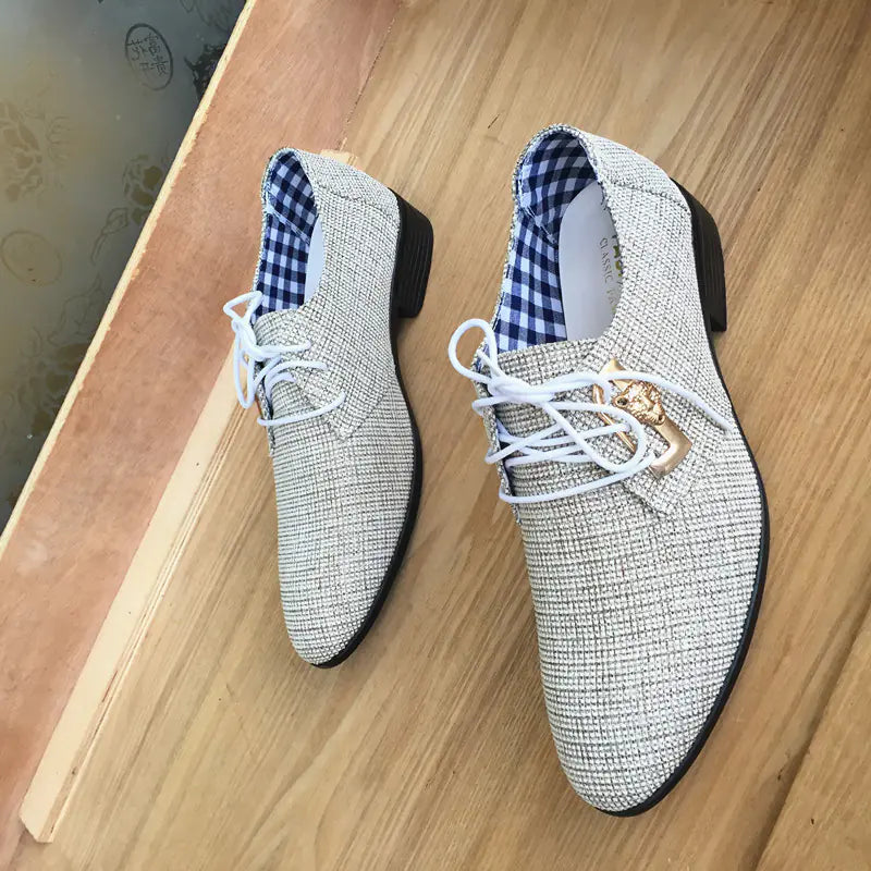 Men's Breathable Fabric Pointed Toe Dress Shoes