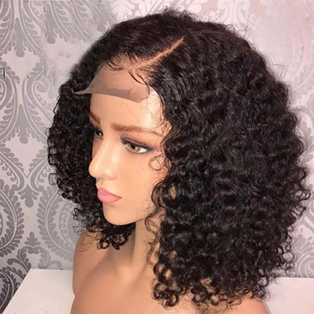 Lace Front Wig for Women - Short Curly Synthetic Hair