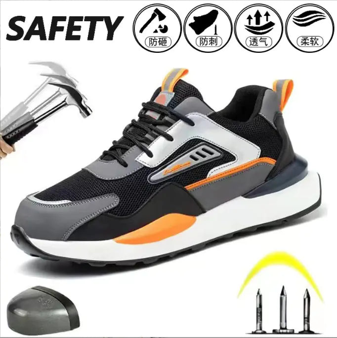 Men's Steel Toe Safety Shoes - Lightweight & Breathable