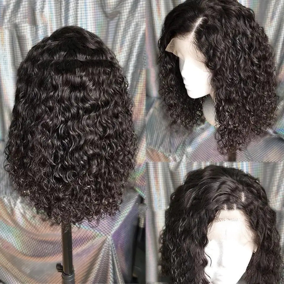 Synthetic Lace Front Wig with Hand-woven Design
