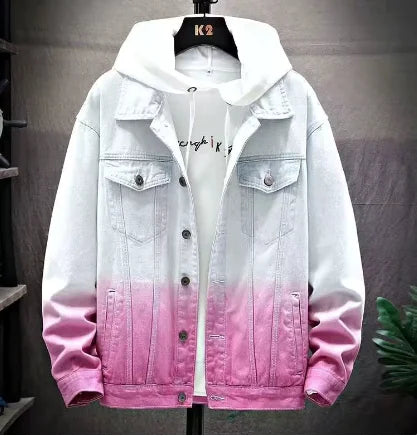 Unisex Turn-Down Collar Denim Jacket