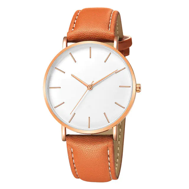 Casual Men's Business Quartz Watch with Fashion Belt