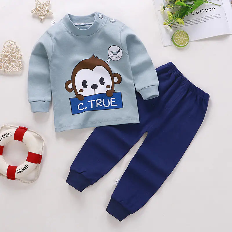 Cotton Kids Underwear Set for Autumn and Winter