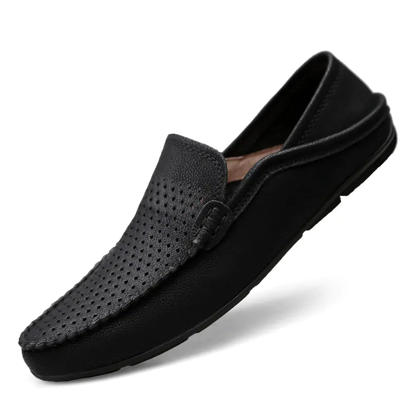 Men's Autumn Casual Loafers - Breathable White Shoes