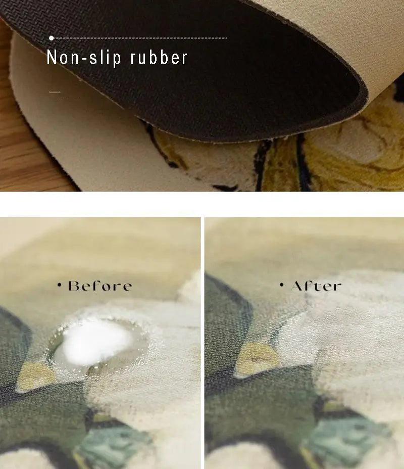 Flower Shaped Floor Mat for Kitchen and Home Decor