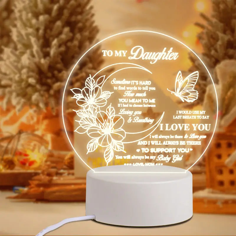 Acrylic Night Light for Daughters - Creative Gift Idea