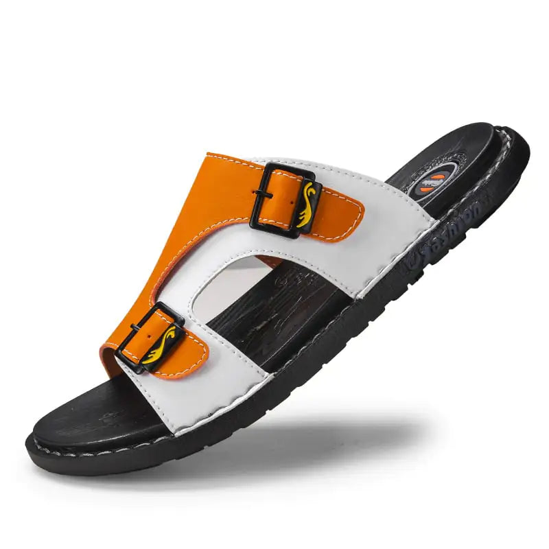 Casual Leather Outdoor Slippers for Men