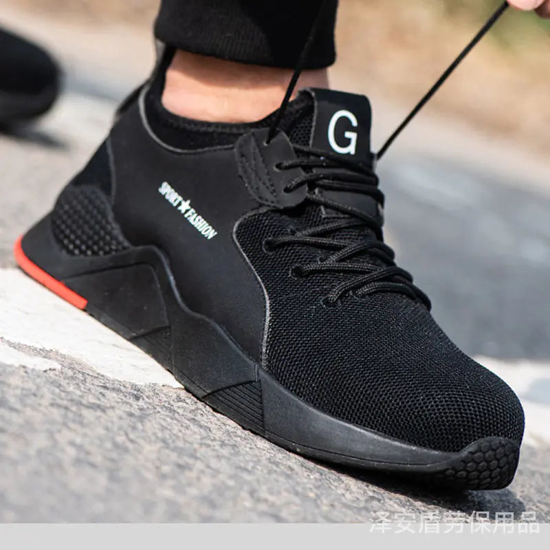 Men's Safety Shoes with Anti-Smash and Anti-Puncture Features