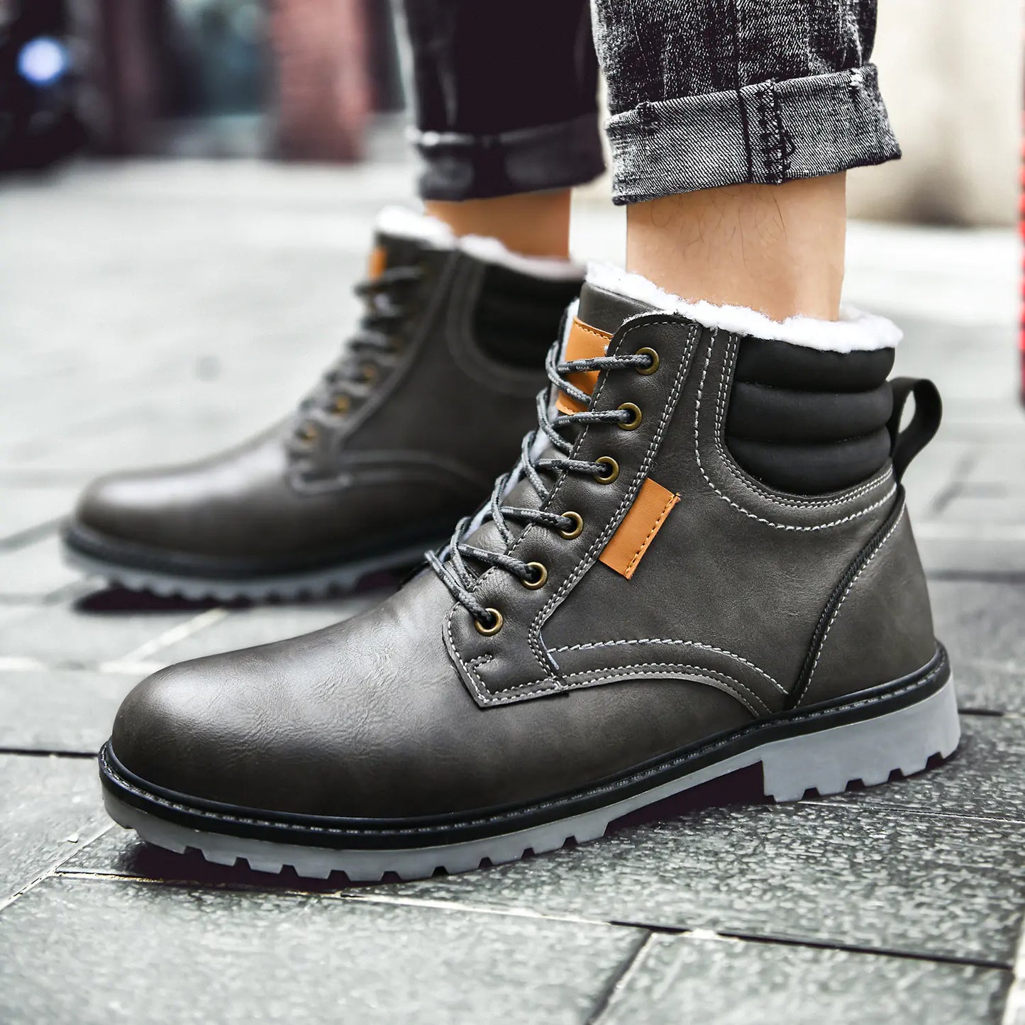 Men's Plus Velvet Thick Winter Martin Boots - Korean Style