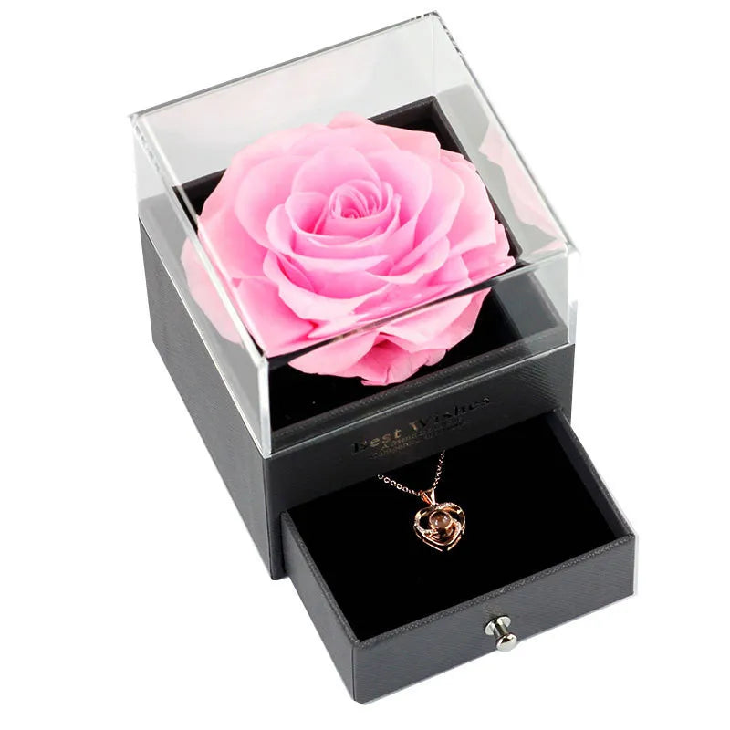 Preserved Flower  with Necklace