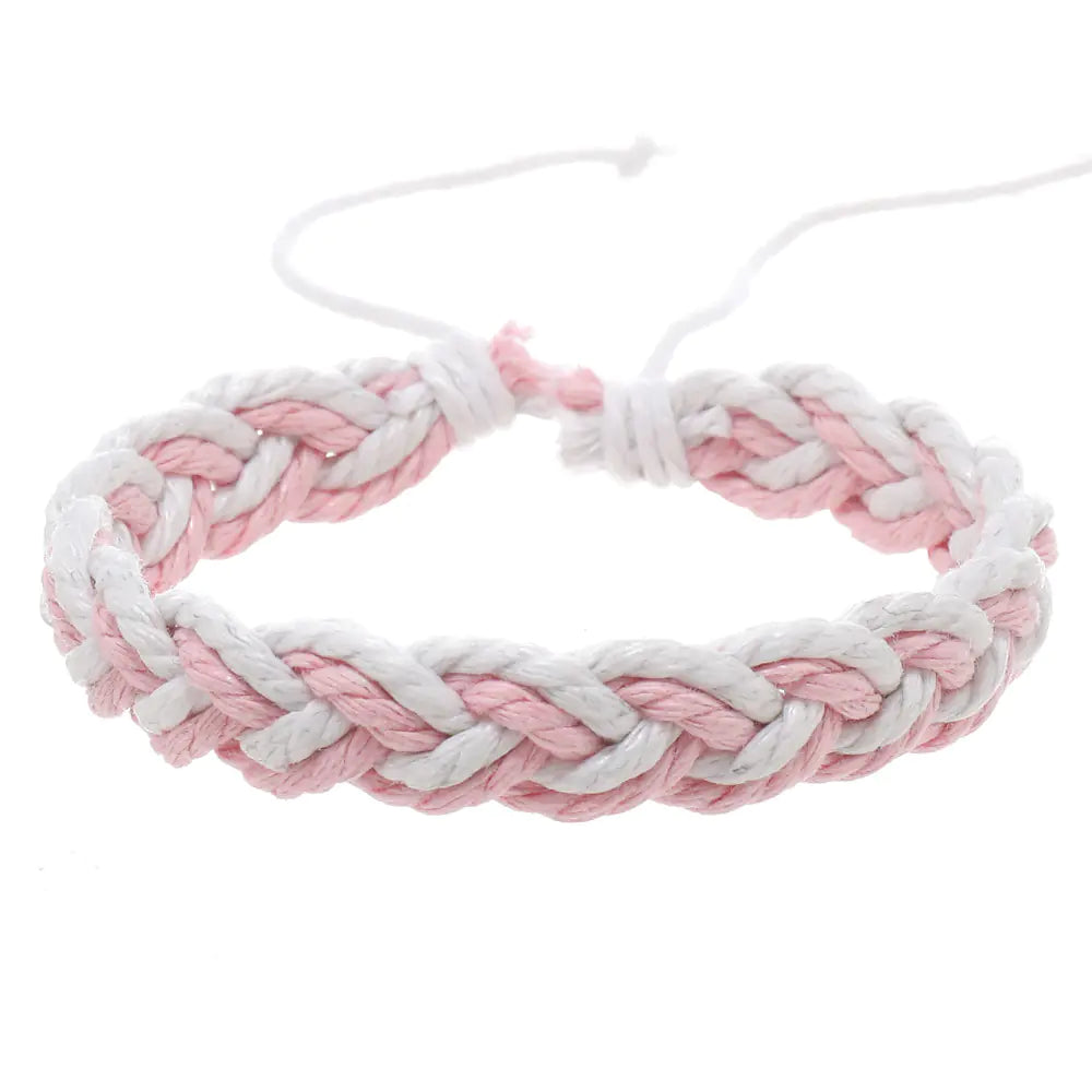 Handwoven Cotton String Bracelet in Artistic Style