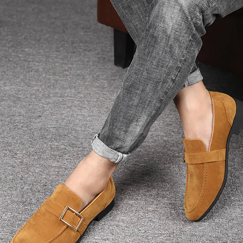 Men's Leather Slip-On Loafers for Office and Casual Wear