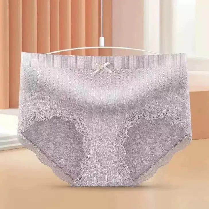 Lace Mid Waist Shaping Briefs for Plus Size Women